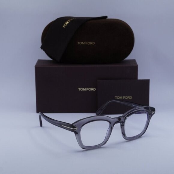 Tom Ford FT5961-B 020 Square Eyeglasses 49mm – Grey/Blue Light Block - Picture 6 of 10